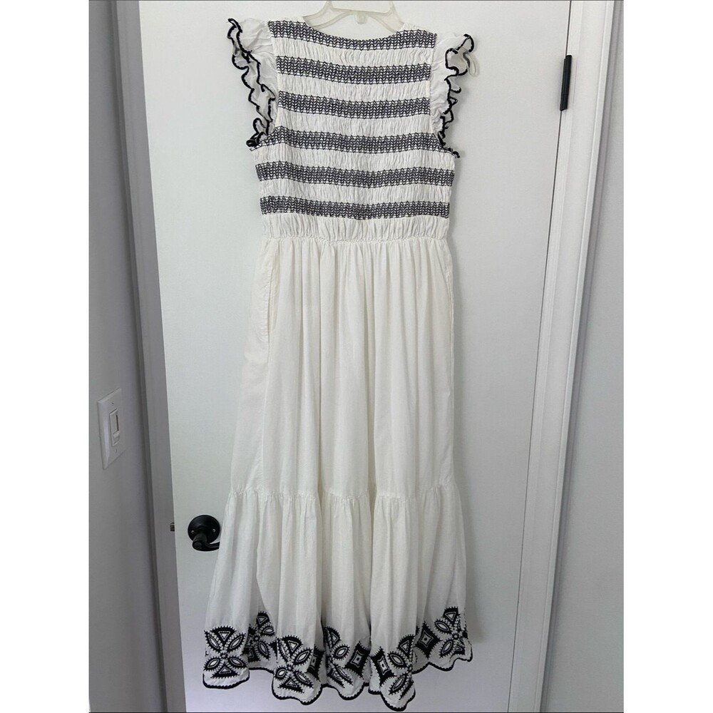 Anthropologie Peregrine Embroidered Smocked Maxi Dress - Picture 8 of 16